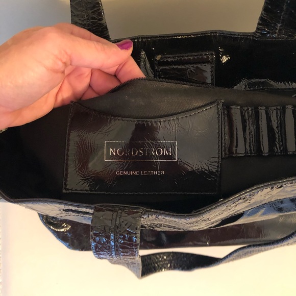 Patent leather black tote! Nordstrom brand! - Picture 2 of 2